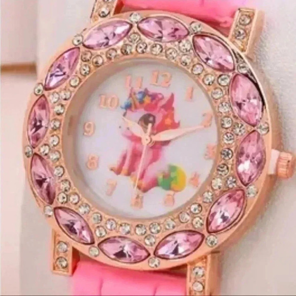 Girls Unicorn Watch + Necklace + Earrings Set..PINK..NWT - Picture 5 of 6